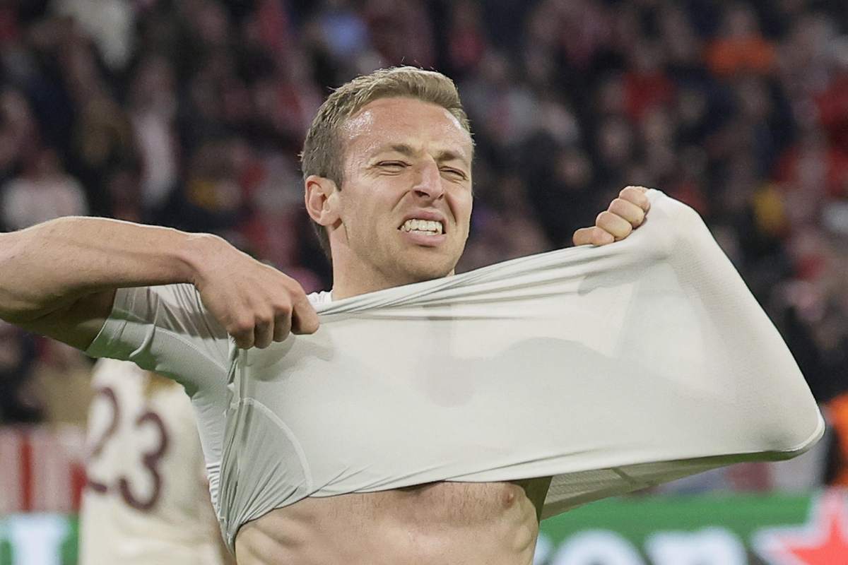 Frattesi esulta a Monaco contro il Bayern