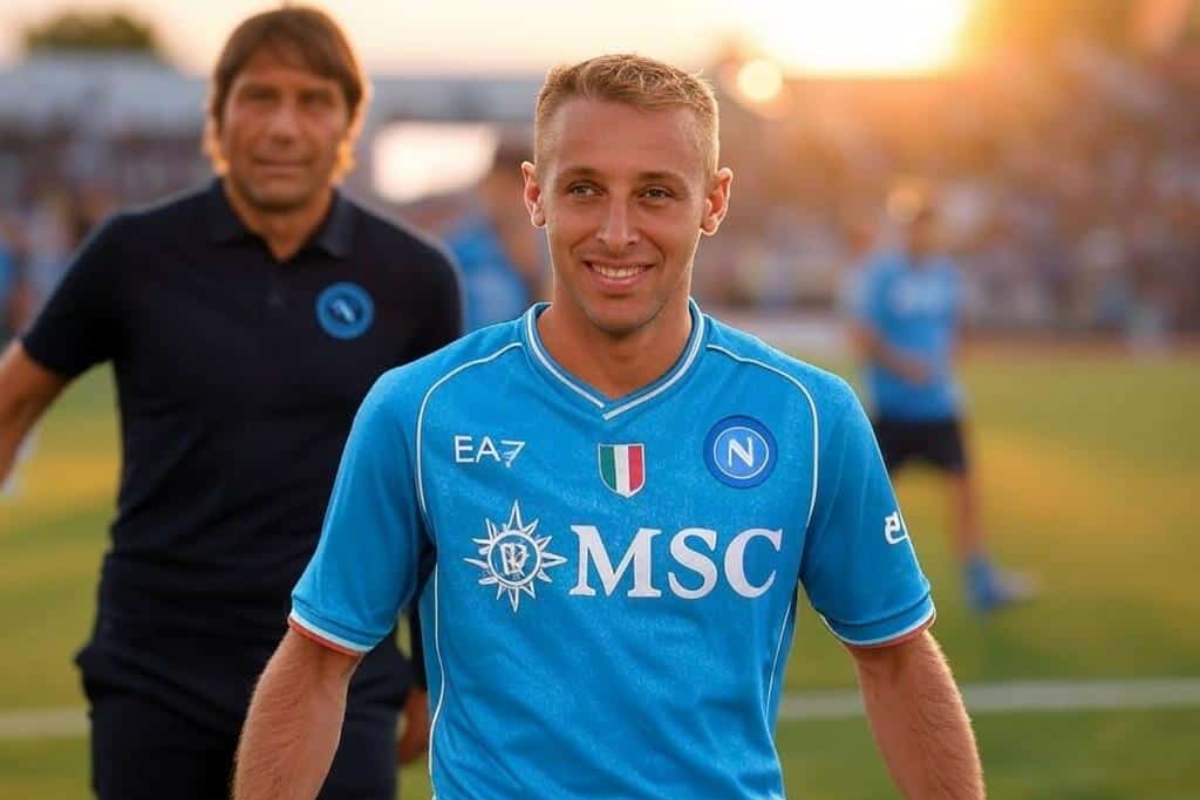 Frattesi con la maglia del Napoli: foto AI