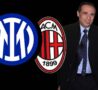 Loghi Inter e Milan più Ernesto Paolillo alcuni anni fa