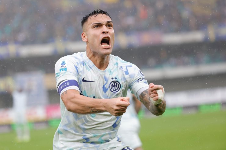 Verona-Inter, Lautaro esulta al triplice fischio