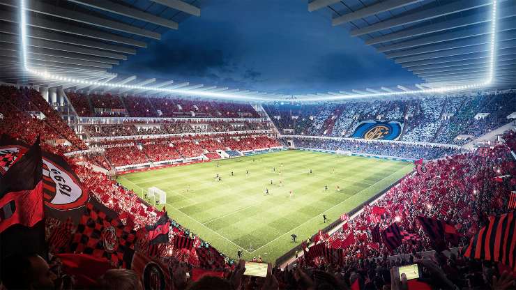 Modello nuovo stadio Inter e Milan