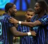 Bisseck con Thuram dopo il gol del francese in Inter-Venezia