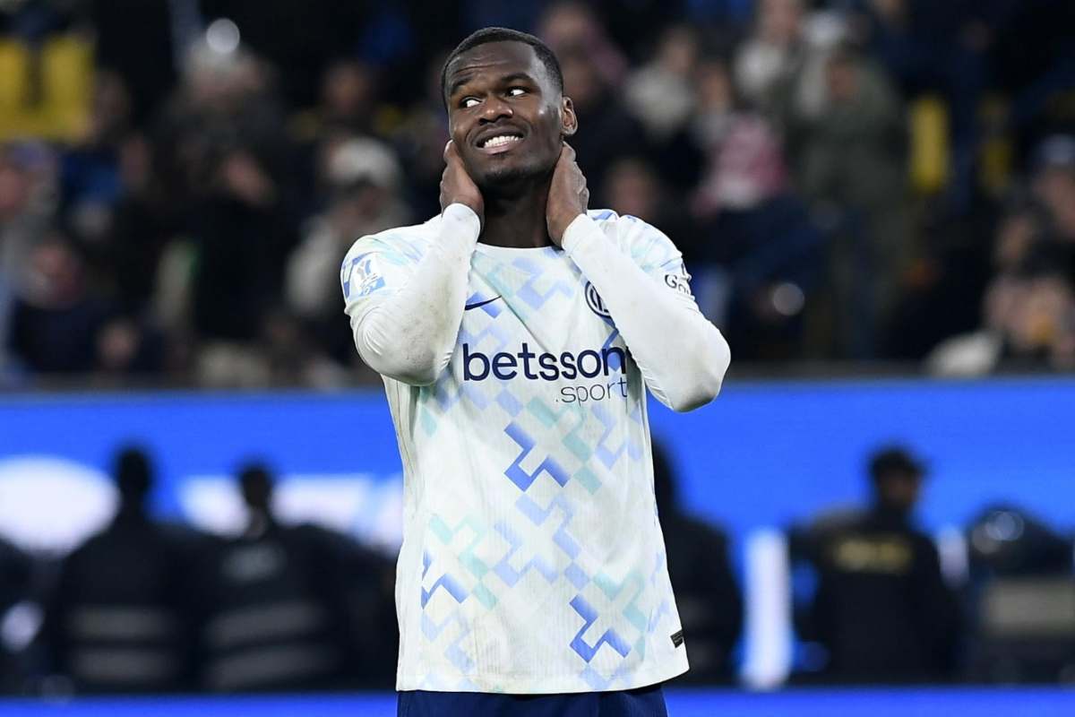 Bonny dopo il rigore sbagliato in Bologna-Inter di Supercoppa