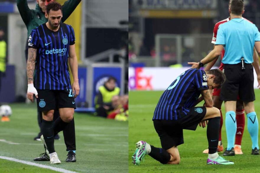 Calhanoglu e Acerbi in Inter-Liverpool