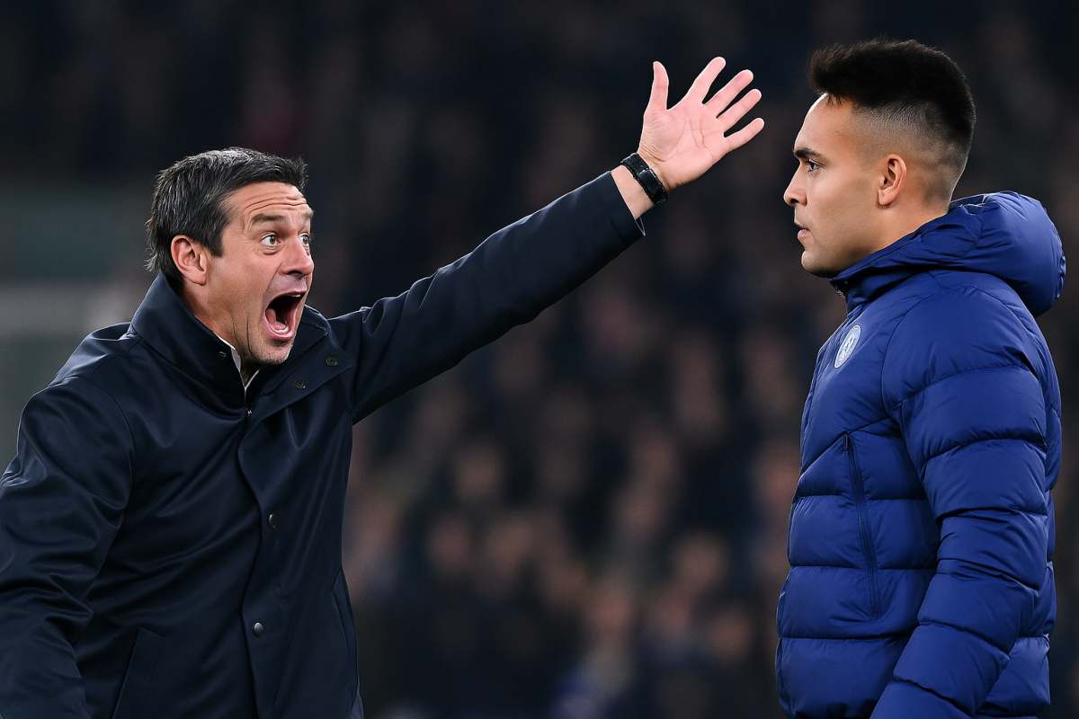 Chivu e Lautaro foto AI