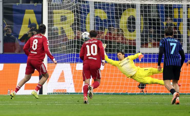 Immagine rigore Inter-Liverpool
