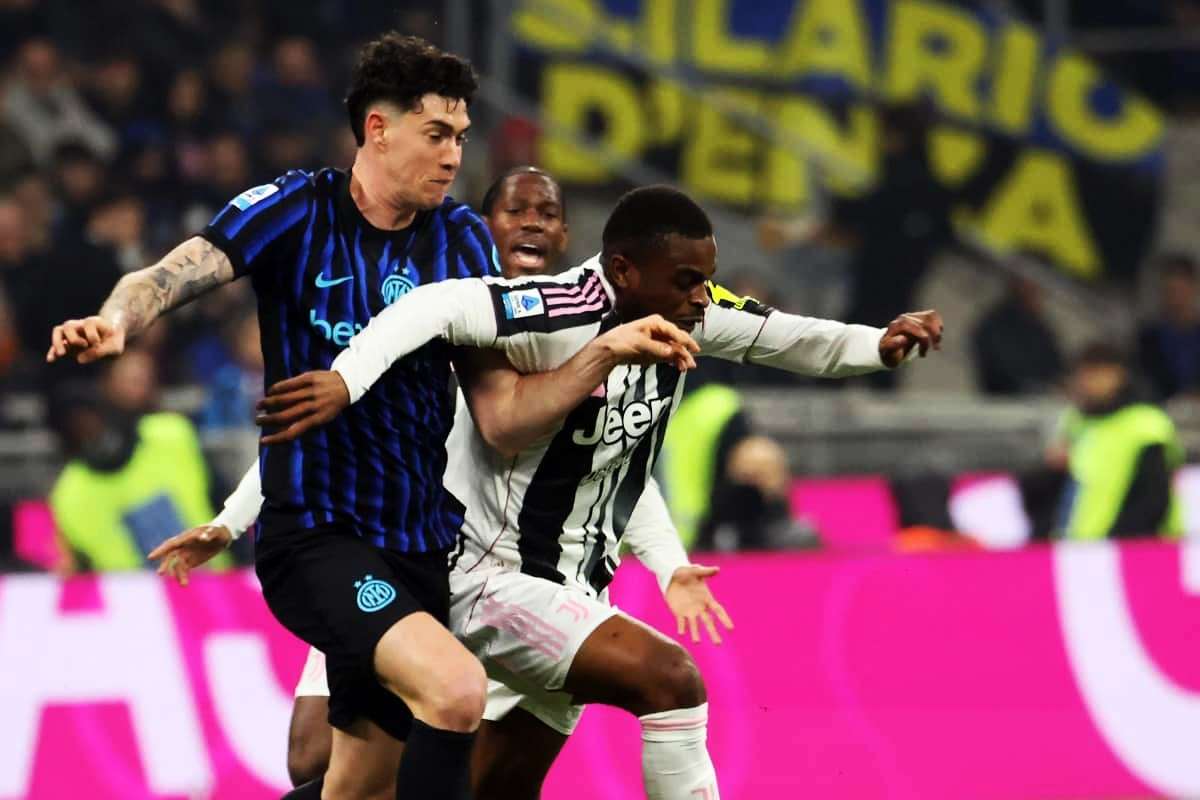 Bastoni contro Kalulu in Inter-Juve