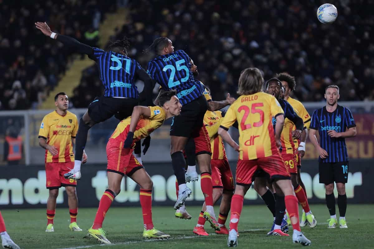 Lecce-Inter, errore nella distinta: palla al giudice sportivo