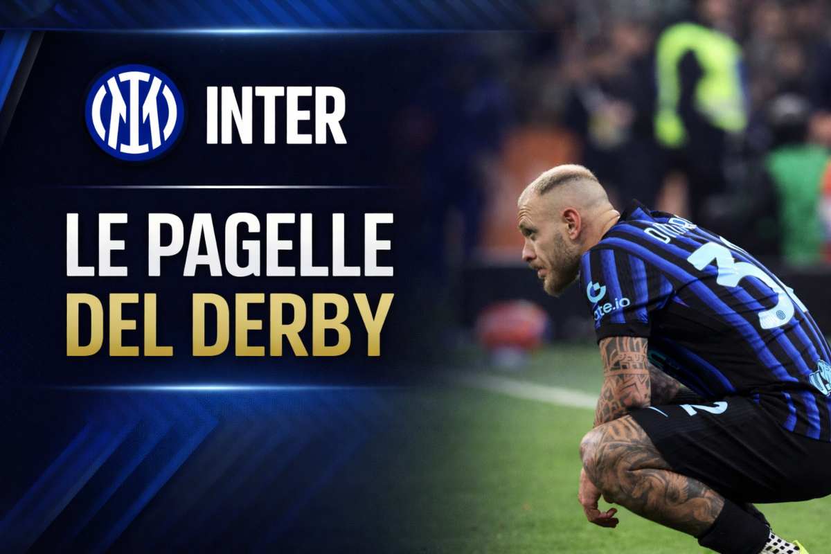Grafica pagelle derby Milan-Inter
