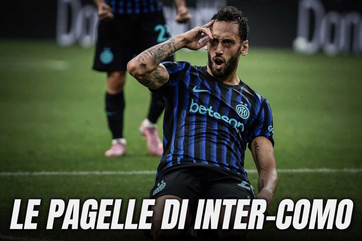 Calhanoglu in grafica pagelle Inter-Como