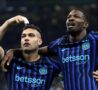Lautaro e Thuram esultano in Inter-Roma