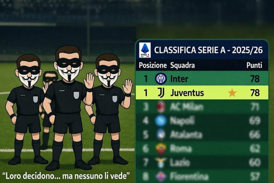 Serie A, Inter e Juve prime nella classifica degli errori arbitrali