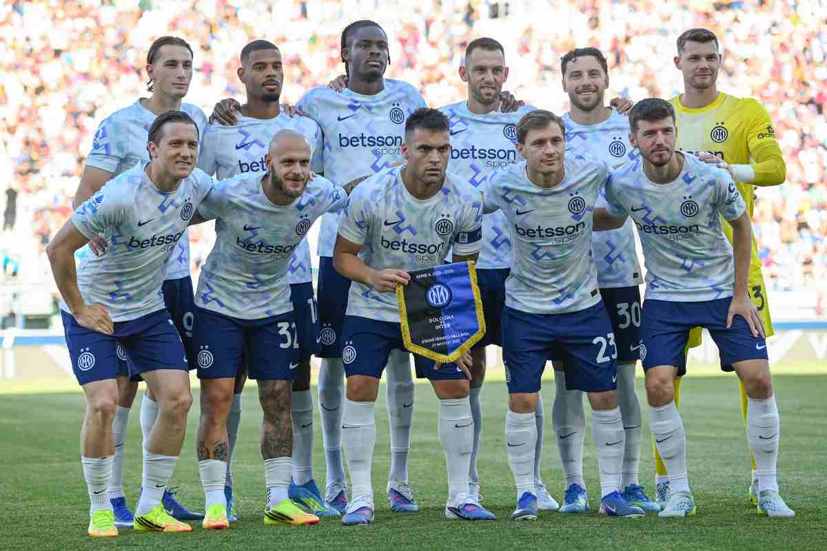 Inter in posa prima del match col Bologna