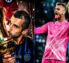 Grafica Mkhitaryan con la Coppa Italia e Provedel che esulta